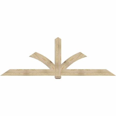Ekena Millwork Redmond Rough Sawn Timber Gable Bracket, Douglas Fir, 108"W x 36"H x 4"D x 6"F, 8/12 Pitch GBW108X36X0406RED00RDF